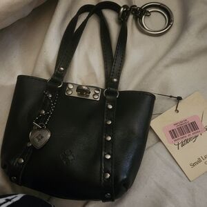 Patricia Nash Black Mini Leather Bag